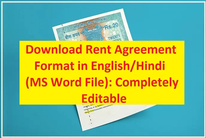Rent Agreemnt Format Download